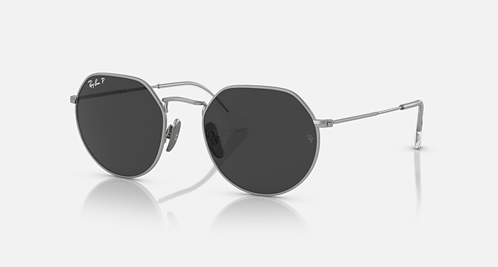 JACK TITANIUM Sunglasses in Silver and Black Polarized - RB8165
