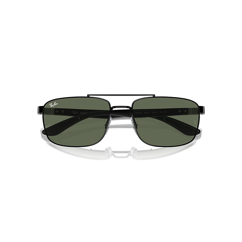 Ray-Ban Rb3737 Sunglasses Black Frame Green Lenses 60-18