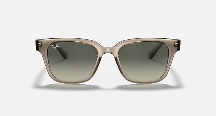 Ray-Ban Mint Transparent Frame Tortoiseshell Brow Grey Gradient Lens Sunglasses RB4323 Sunglasses in Transparent and Light Grey Gradient (51  main image 4