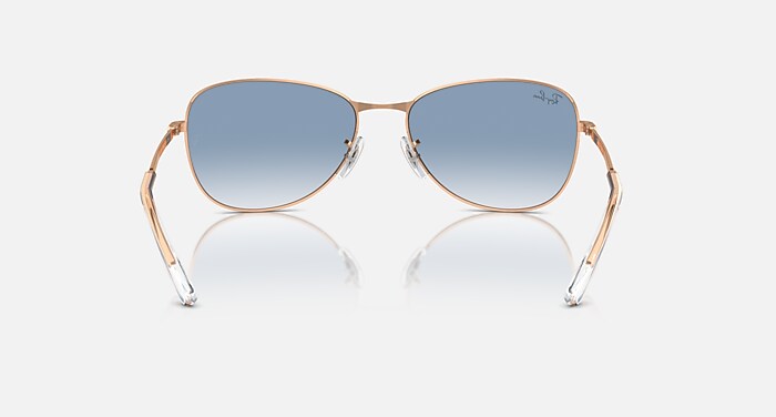 RB3733 Sunglasses in Rose Gold and Clear & Blue (59-17) - RB3733