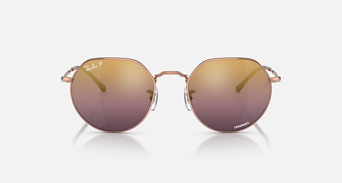 JACK POLARIZED+ LENSES Sunglasses in Rose Gold and Gold/Red