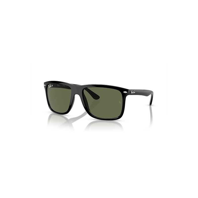 Ray-Ban Boyfriend Two RB4547, Black Polarized Sunglasses Green Polarized lenses, Mojo Glasses - Image 4