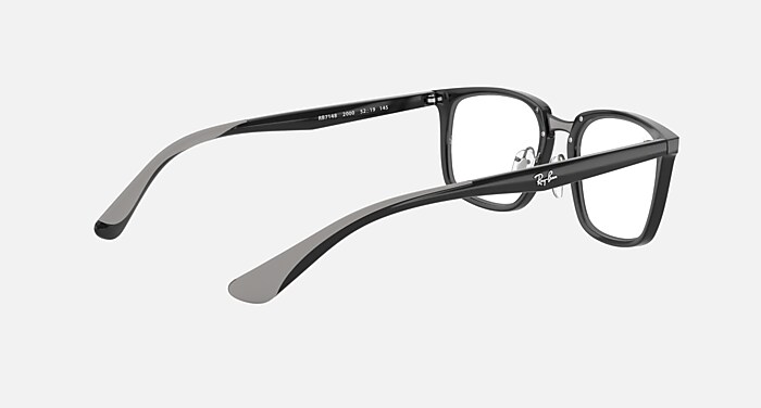 RB7148 Polarized Eyeglasses with Black and Clear (54-19) - RB7148