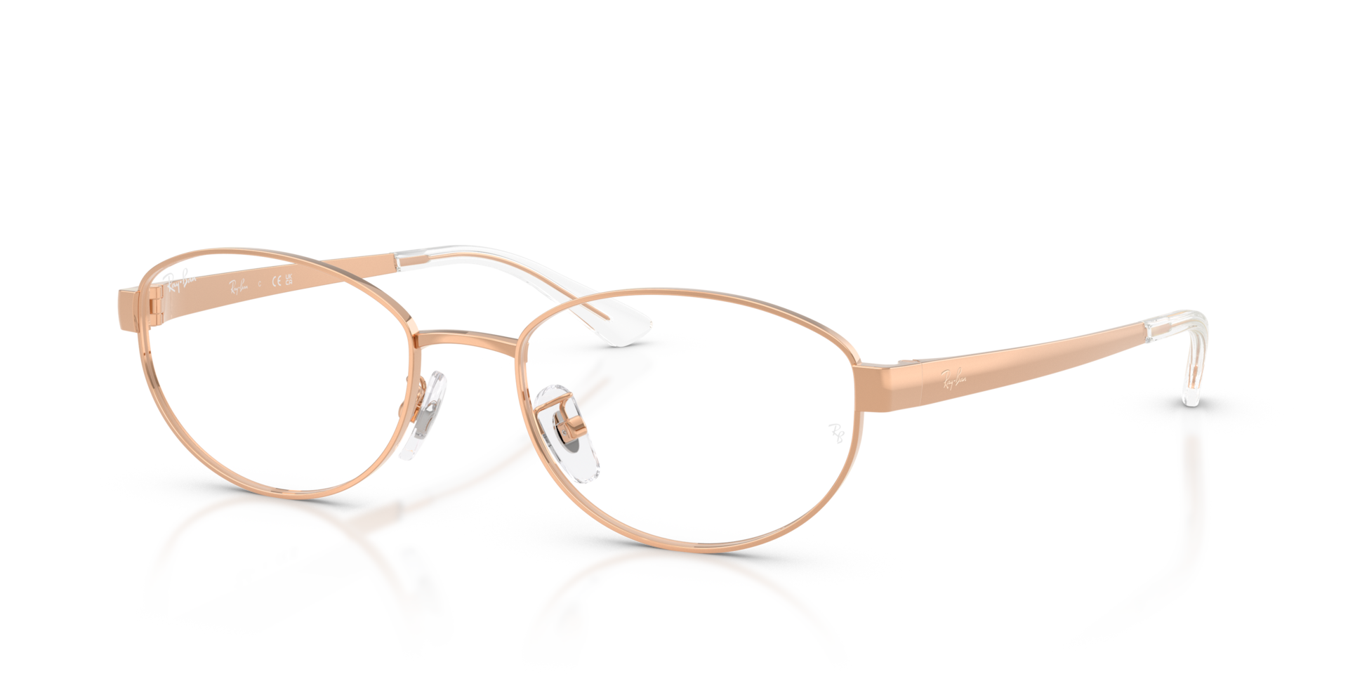RB3774D OPTICS Eyeglasses with Rose Gold and Clear (55-19