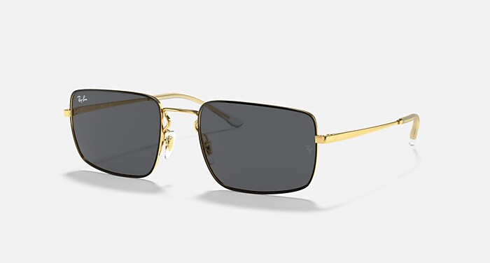 RB3669F Sunglasses in Black On Gold and Dark Grey - RB3669F | Ray
