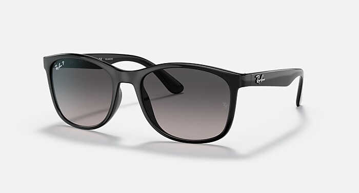RB4374F.601/M3-58口19/145 RB4374 Sunglasses in Black and Polarized Grey Gradient - RB4374F