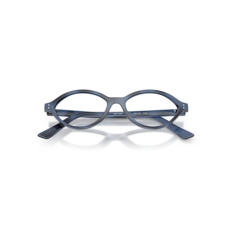 Ray-Ban Romy Optics Bio-based Optical Blue Havana Frame Clear Lenses Polarized 52-16