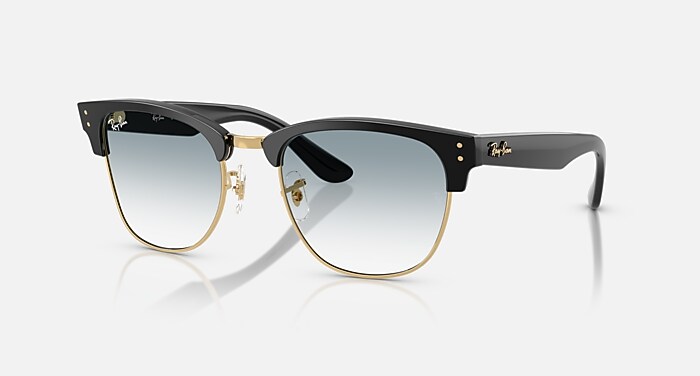 CLUBMASTER REVERSE Sunglasses in Black On Gold and Clear  display picture 3