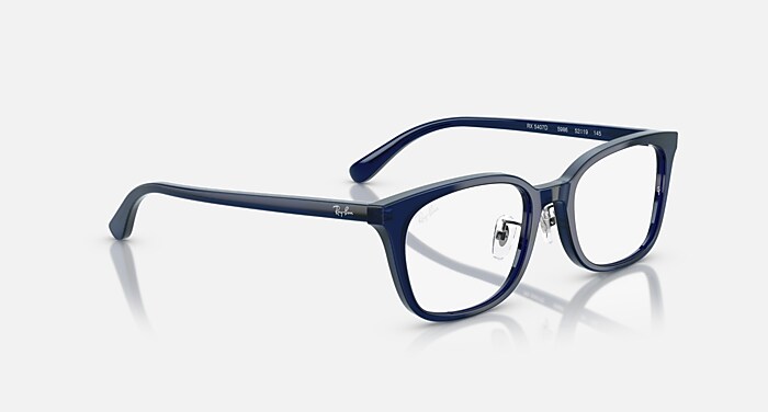 RB5407D OPTICS メガネ 透明ダークブルー と クリア (52-19) - RB5407D