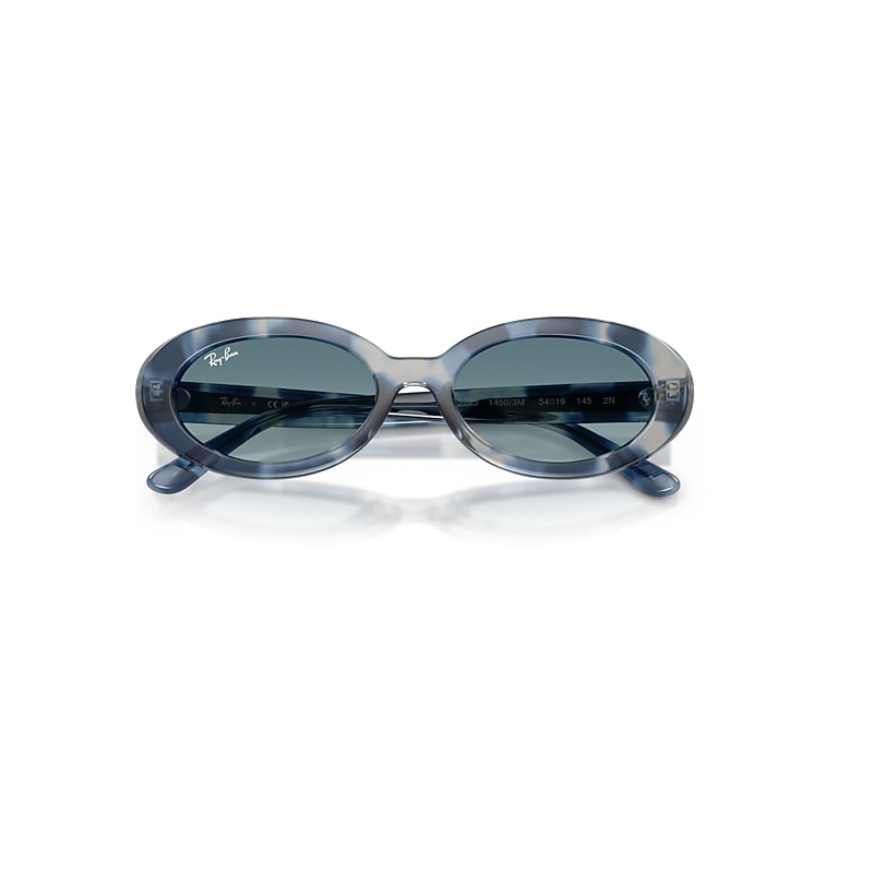 Ray-Ban Rb2223 Sunglasses Opal Blue Havana Frame Blue Lenses 54-19