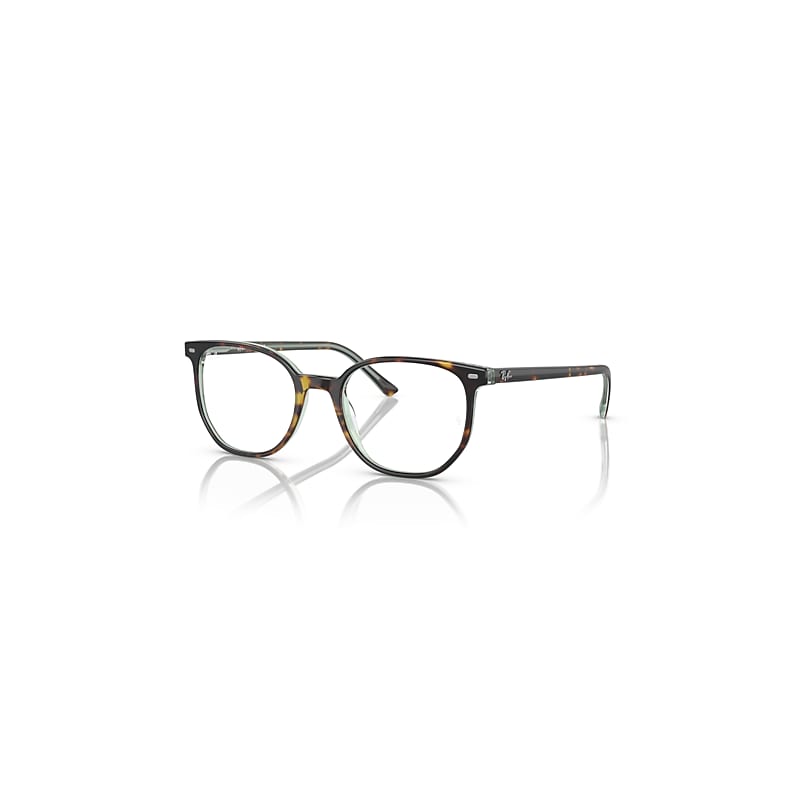 Ray-Ban Eyeglasses  Elliot Optics - Havana On Transparent Green Frame Clear Lenses Polarized 50-19, RB5397
