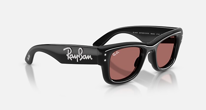 Óculos de Sol WAYFARER PUFFER CRYSTAL EDITION em Preto e Violeta