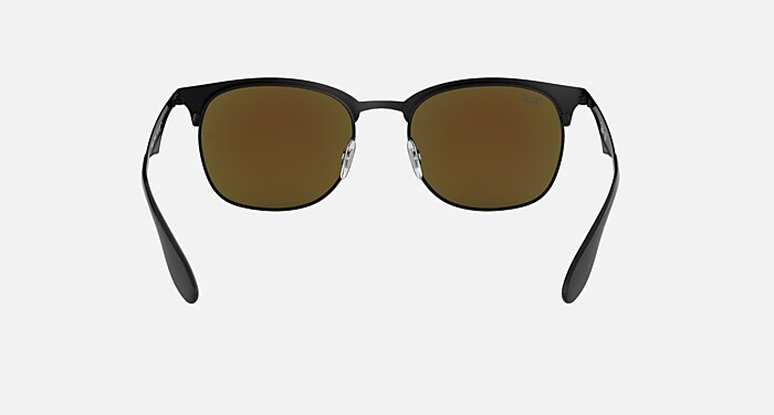 RB3538 Sunglasses in Black and Blue/Violet Gradient Mirror (53-19