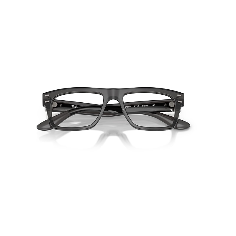 Ray-Ban Rb5459m Optics Scuderia Ferrari Collection Optical Transparent Grey Frame Transparent Lenses Polarized 53-18