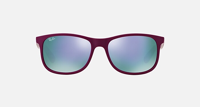 ANDY Sunglasses in Violet and Violet Mirror (57-17) - RB4202F