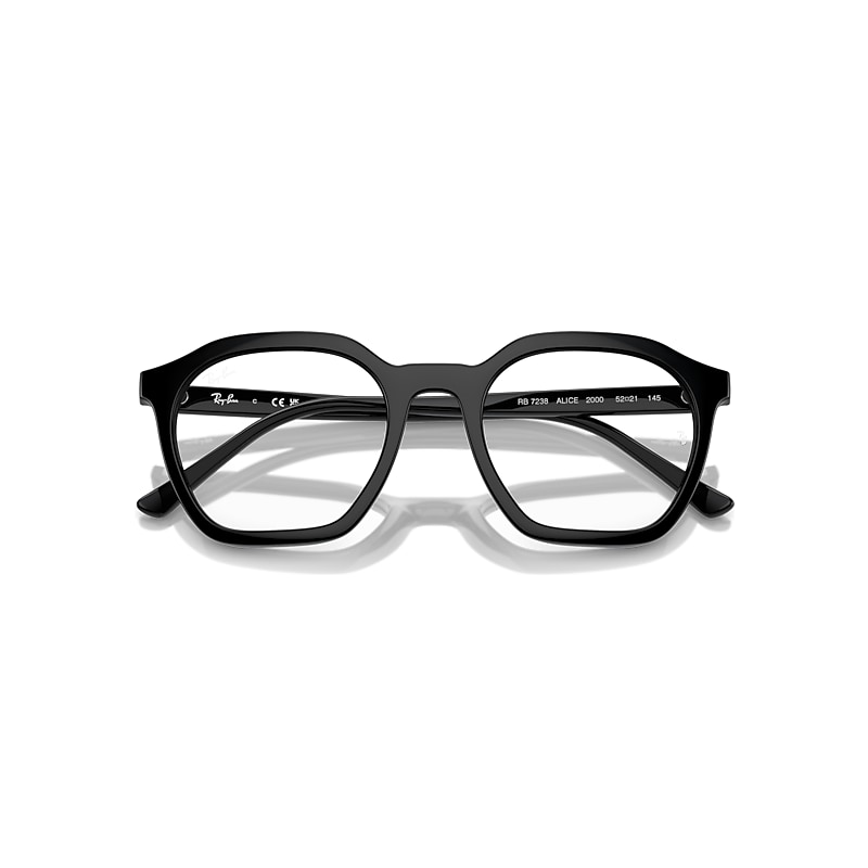 Ray-Ban Alice Optics Eyeglasses Black Frame Clear Lenses Polarized 50-21