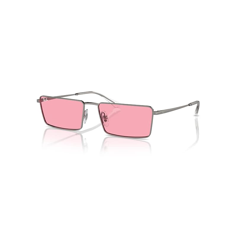 Ray-Ban Sunglasses  Emy Bio-Based - Gunmetal Frame Pink Lenses 56-17, RB3741