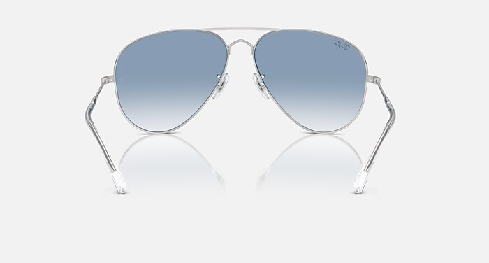 OLD AVIATOR サングラス シルバー と クリア＆ブルー (58-14) - RB3825