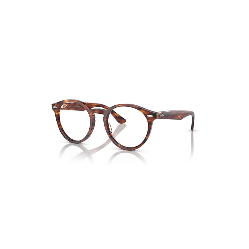 Ray-Ban Larry Optics  Havana Gestreift Fassung Klar Glas Polarisiert 51-21