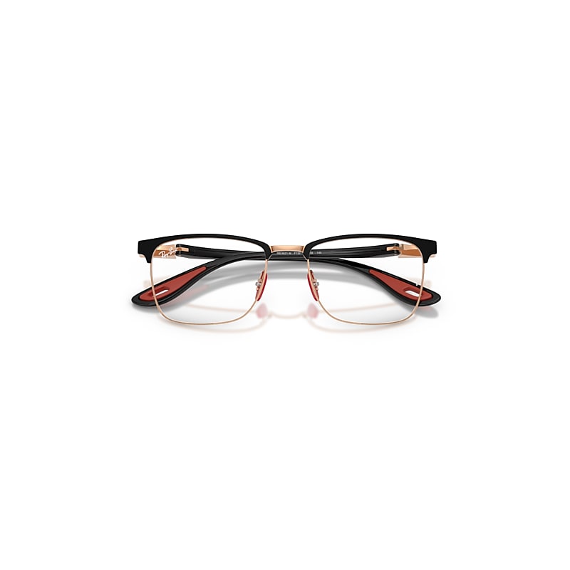 Ray-Ban Rb6621m Optics Scuderia Ferrari Collection Optical Black Frame Clear Lenses Polarized 54-19