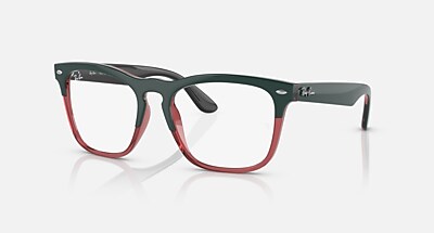 STEVE OPTICS メガネ 透明上にブラック と クリア (54-18) - RB4487VF