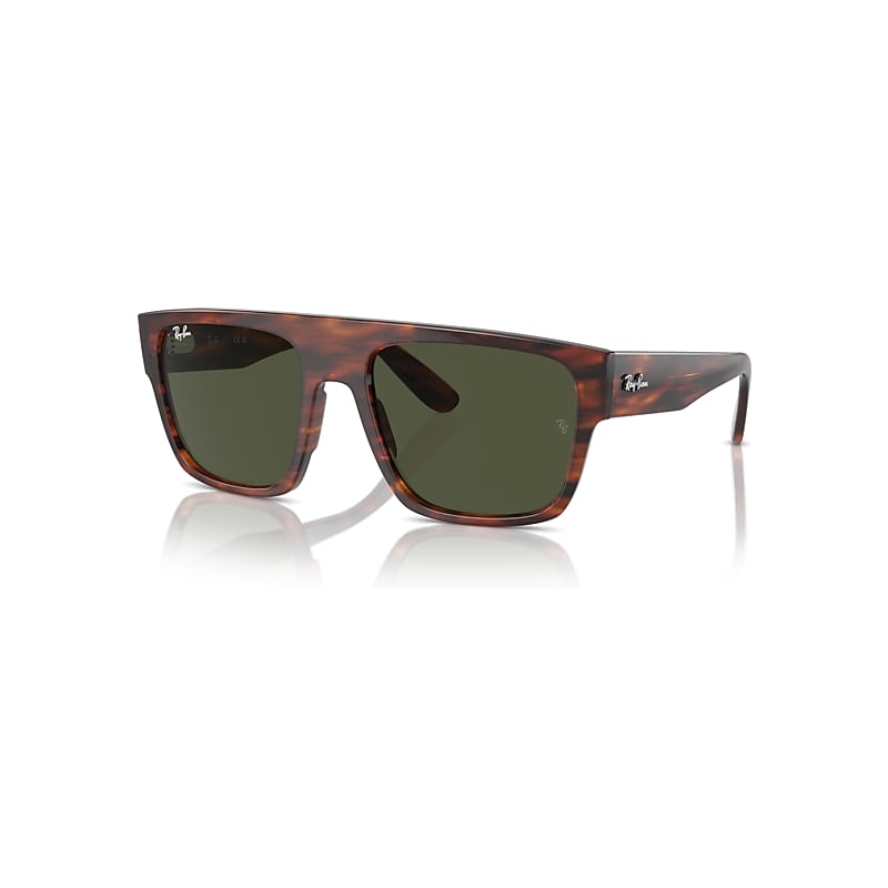 Ray-Ban Sunglasses  Drifter - Striped Havana Frame Green Lenses 57-20, RB0360S