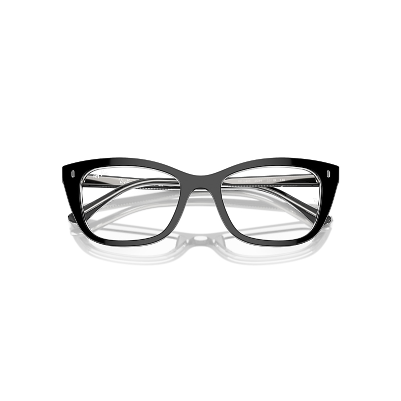 Ray-Ban Rb5433 Optics Optical Black On Transparent Frame Clear Lenses Polarized 50-19