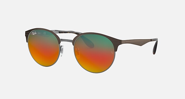 RB3545 Sunglasses in Gunmetal & Brown and Orange Gradient Mirror