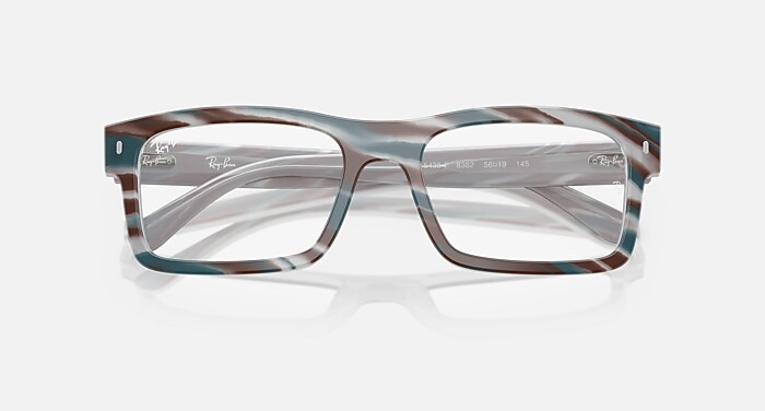 RB5435 OPTICS CHANGE Eyeglasses with Photo Striped Light Blue and