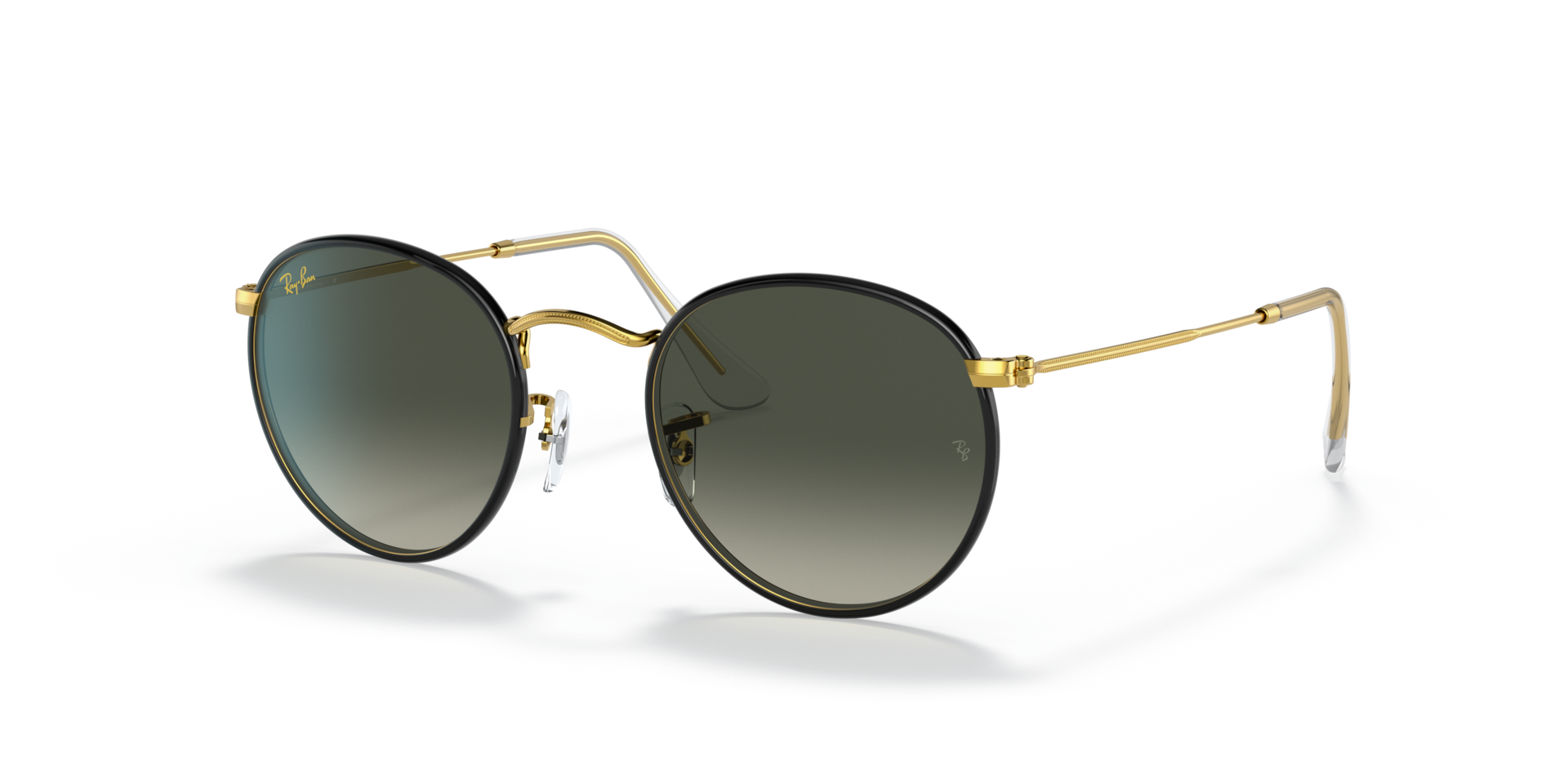 Ray-Ban Round Metal Full Color Legend Lunettes De Soleil - Monture Or Verres Gris 50-21 97 €