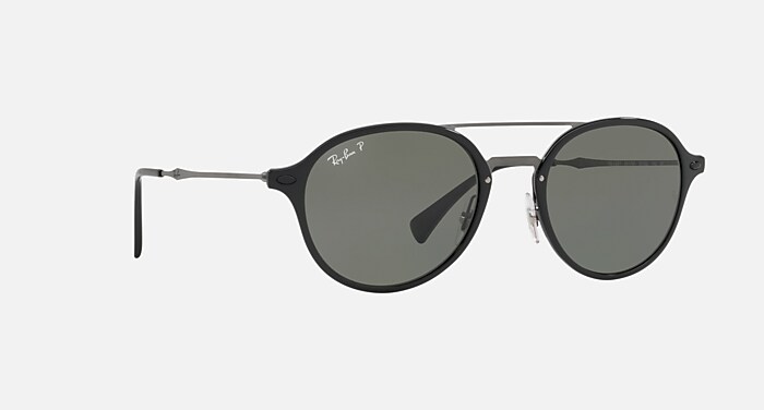 RB4287 Polarized Sunglasses in Black and G-15 Green Polarized (55