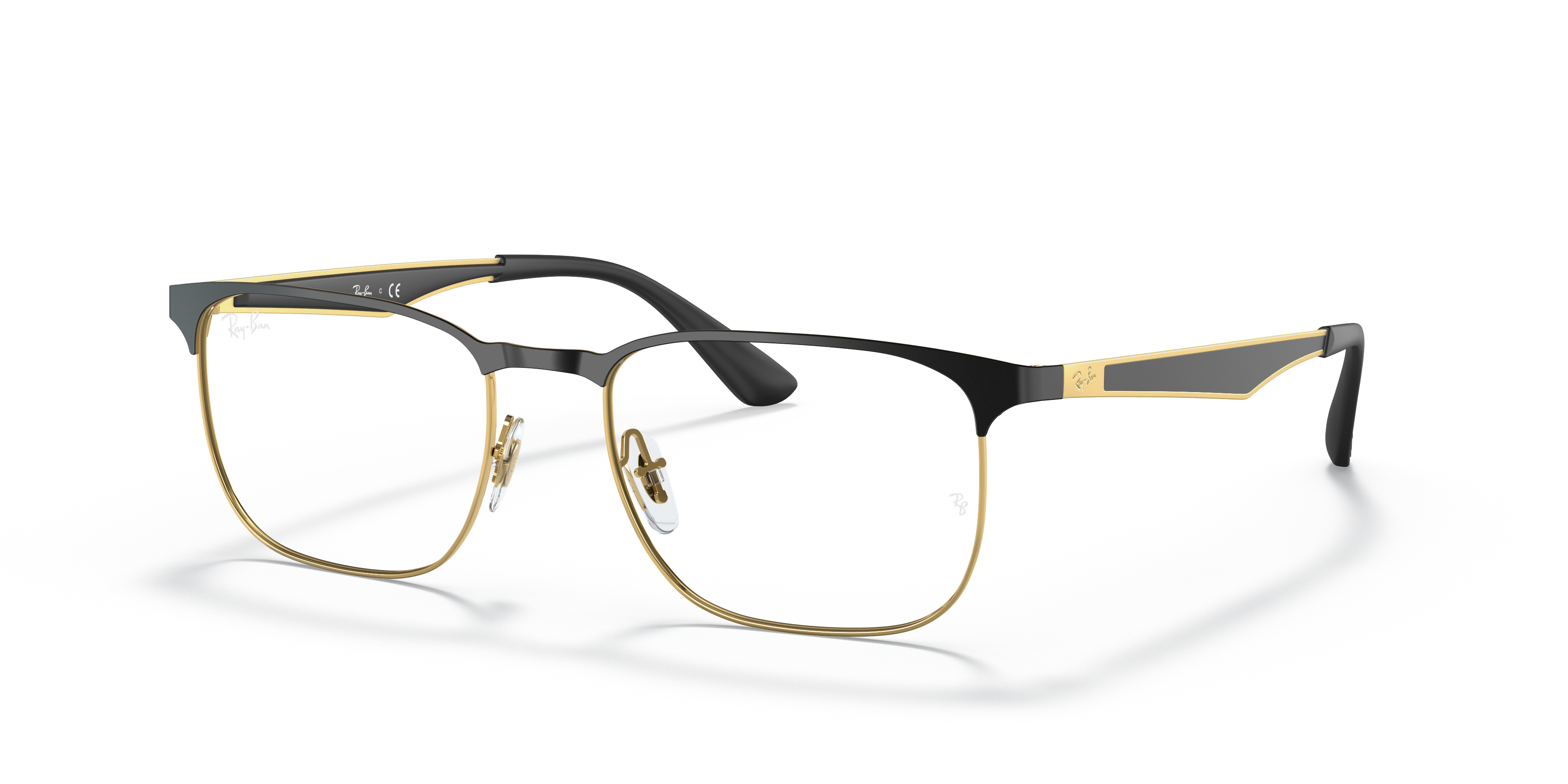 Ray Ban サングラス RB6363 OPTICS Eyeglasses with Black On Gold Frame - RB6363 | Ray