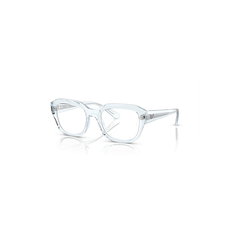 Ray-Ban Leonid Optics Bio-based  Hellblau Transparent Fassung Klar Glas Polarisiert 54-20