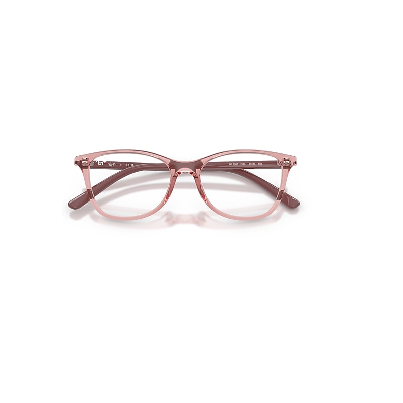 Ray-Ban Rb1907 Optics Kids Bio-based Optical Pink Frame Clear Lenses Polarized 47-15