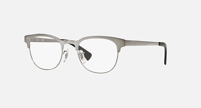 RayBan サングラス RB6317 Polarized Eyeglasses with Gunmetal and Clear (49-20