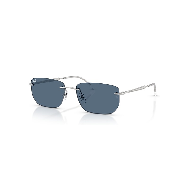 Ray-Ban Sunglasses   - Silver Frame Blue Lenses 56-17, RB3768