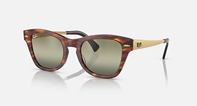 RB0707SM Sunglasses in Transparent Brown and Gold (50-21