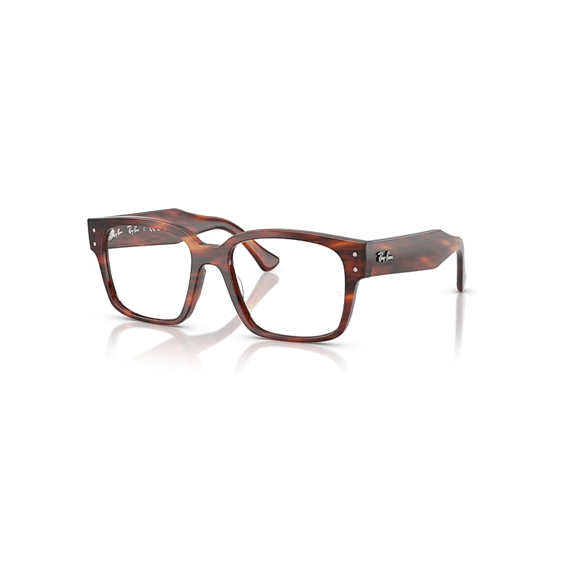 Ray-Ban Eyeglasses Unisex Laurene Optics Bio-based - Striped Havana Frame Clear Lenses Polarized 51-18