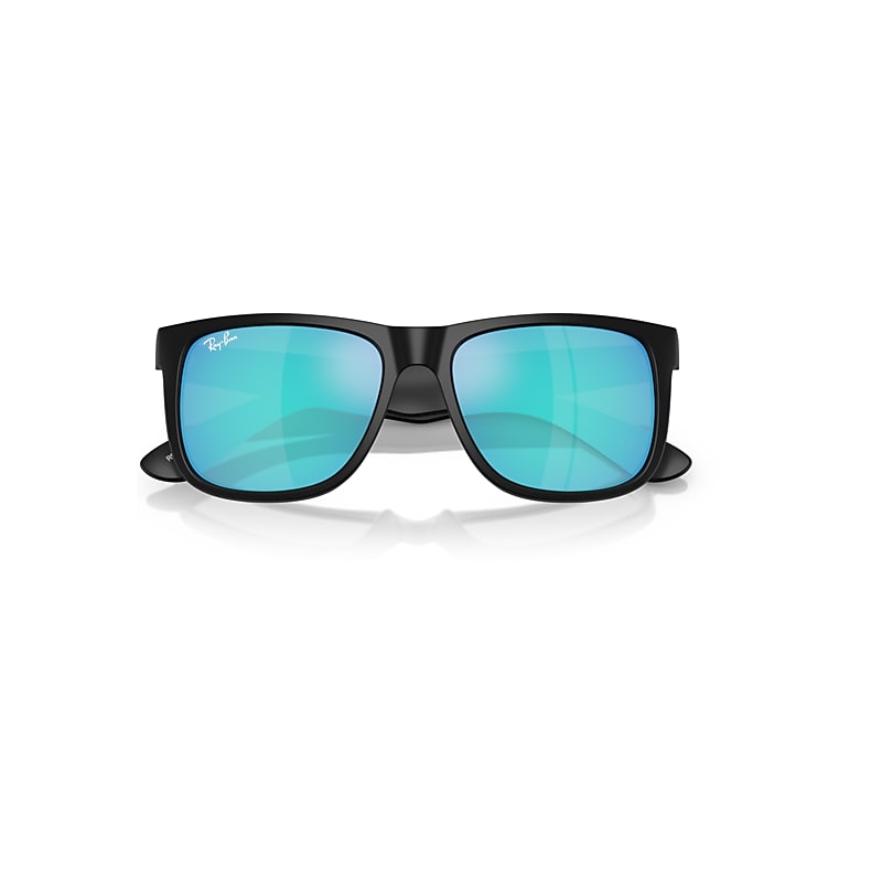 JUSTIN COLOR MIX Sunglasses in Rubber Black and Blue Mirror (54-17