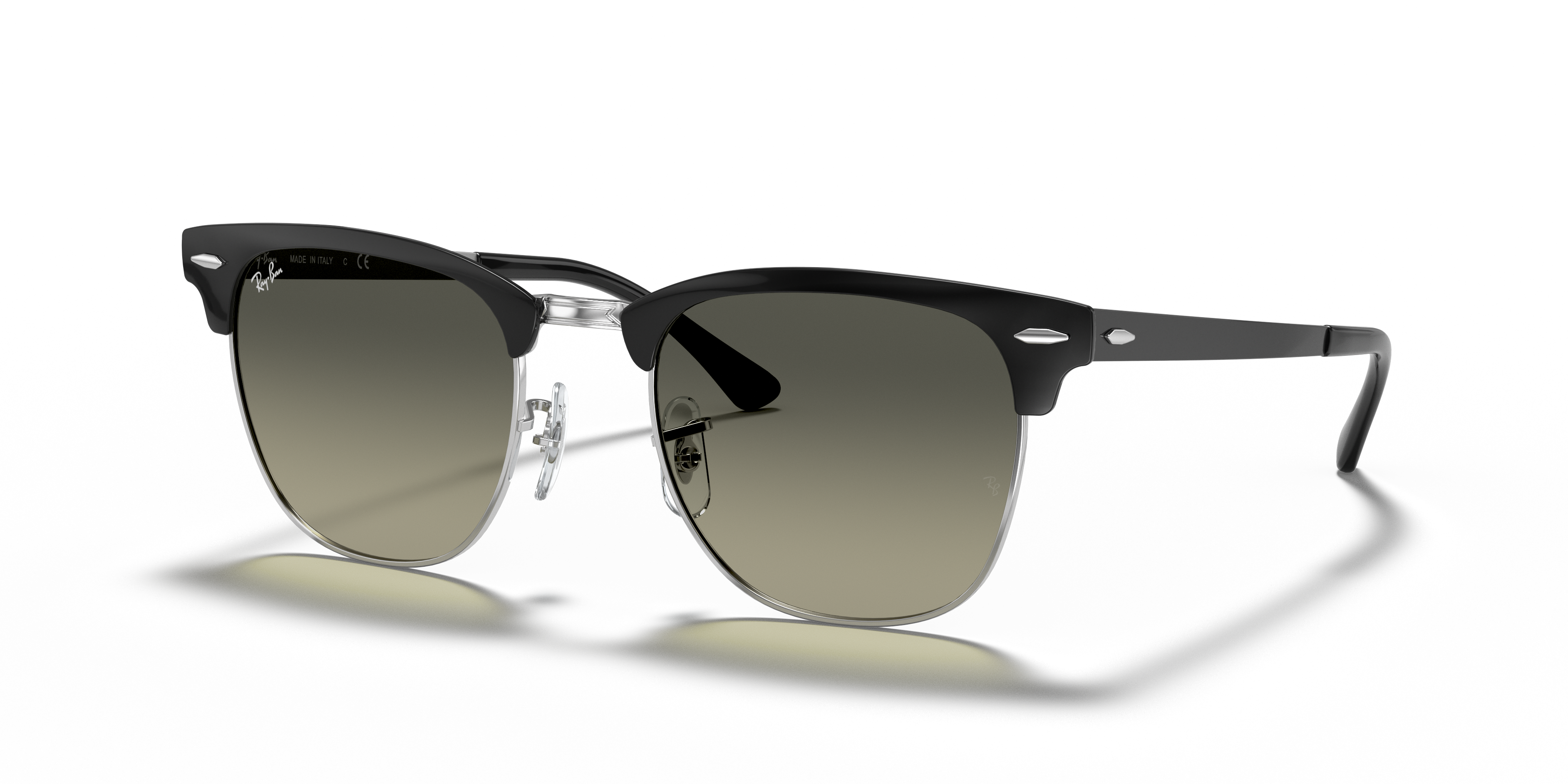 CLUBMASTER METAL Sunglasses in Black On Silver and Grey Gradient