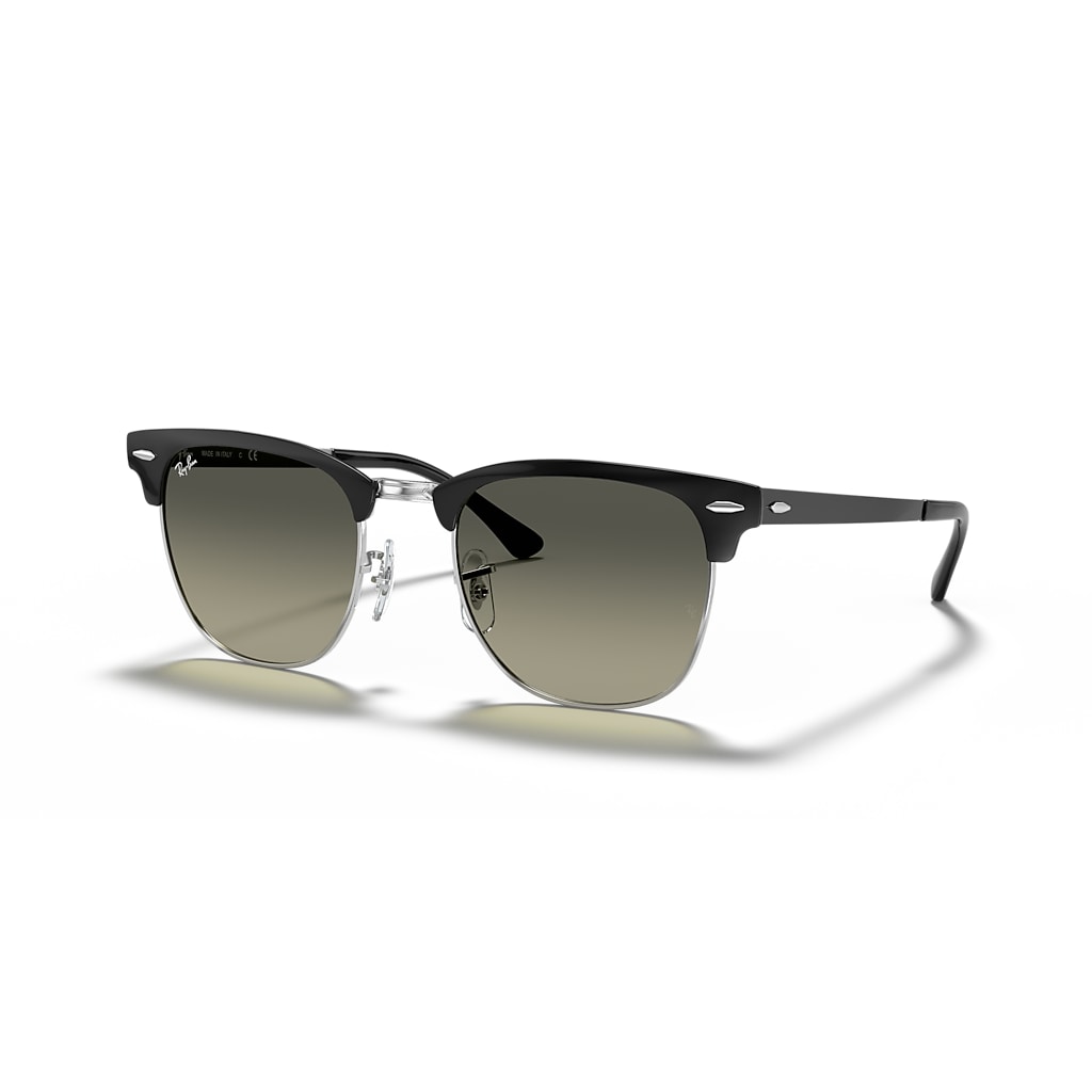 CLUBMASTER METAL Sunglasses in Black On Silver and Grey Gradient
