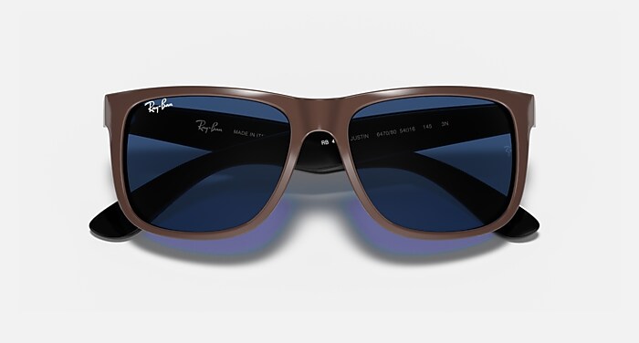 JUSTIN COLOR MIX Sunglasses in Brown On Black and Dark Blue (51-16