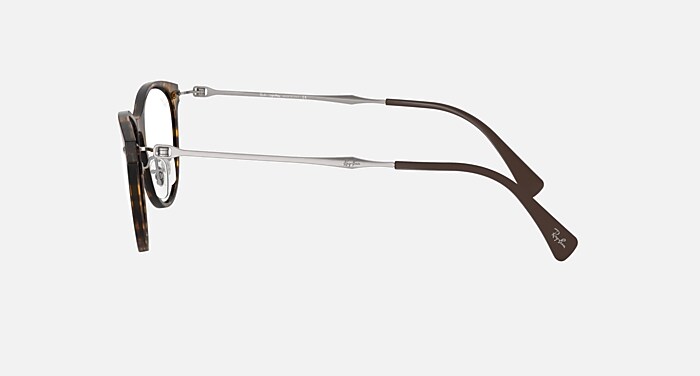 RB7160 OPTICS Polarized Eyeglasses with Dark Havana and Clear (52