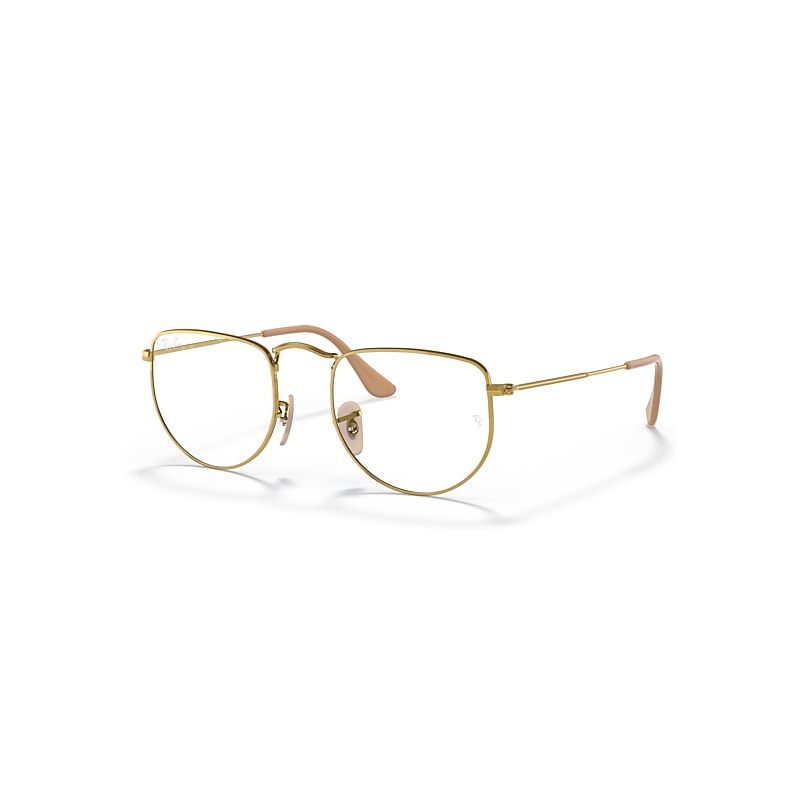 Ray-Ban Eyeglasses Unisex Elon Optics - Gold Frame Clear Lenses 50-20