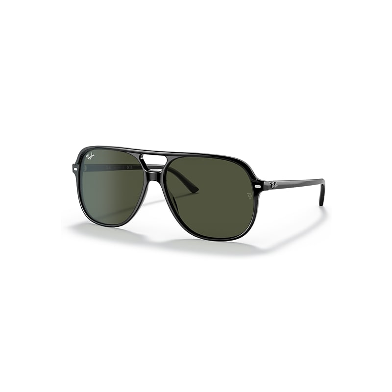 Ray-Ban Bill Sunglasses Black Frame Green Lenses 56-14