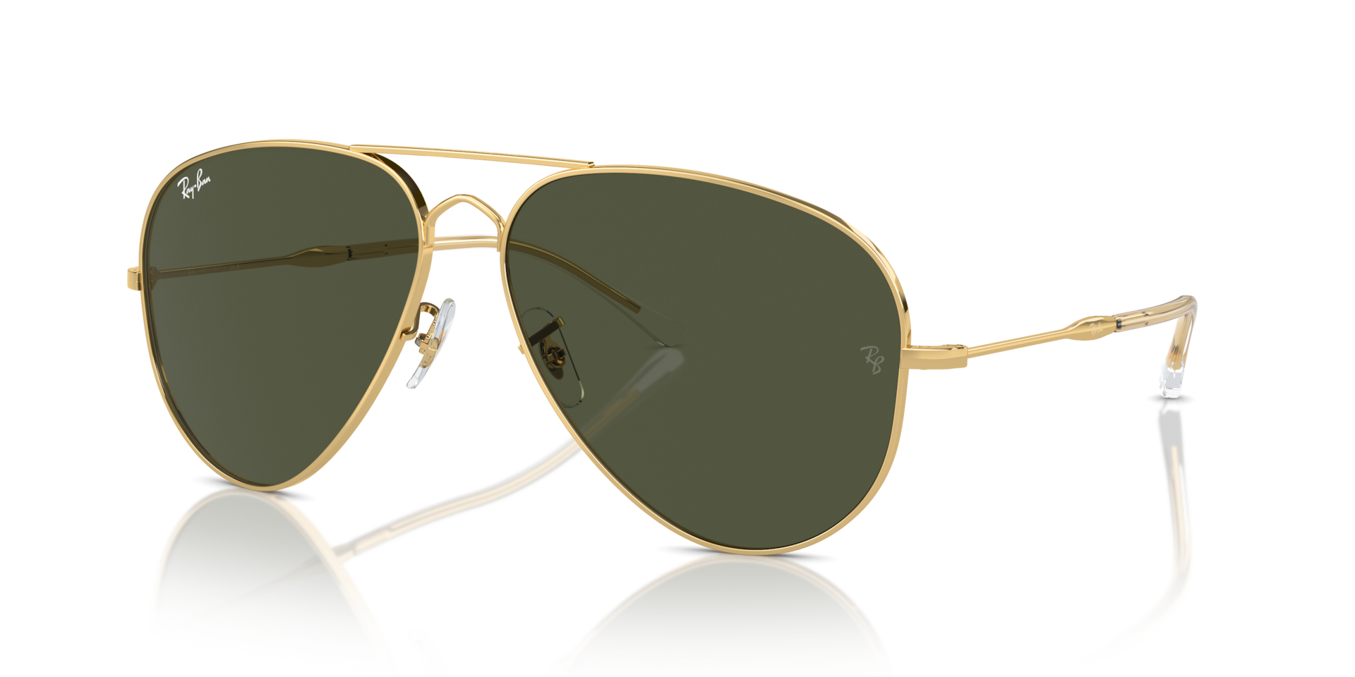 OLD AVIATOR Sunglasses in Arista Gold and Green - RB3825 | Ray-Ban® US