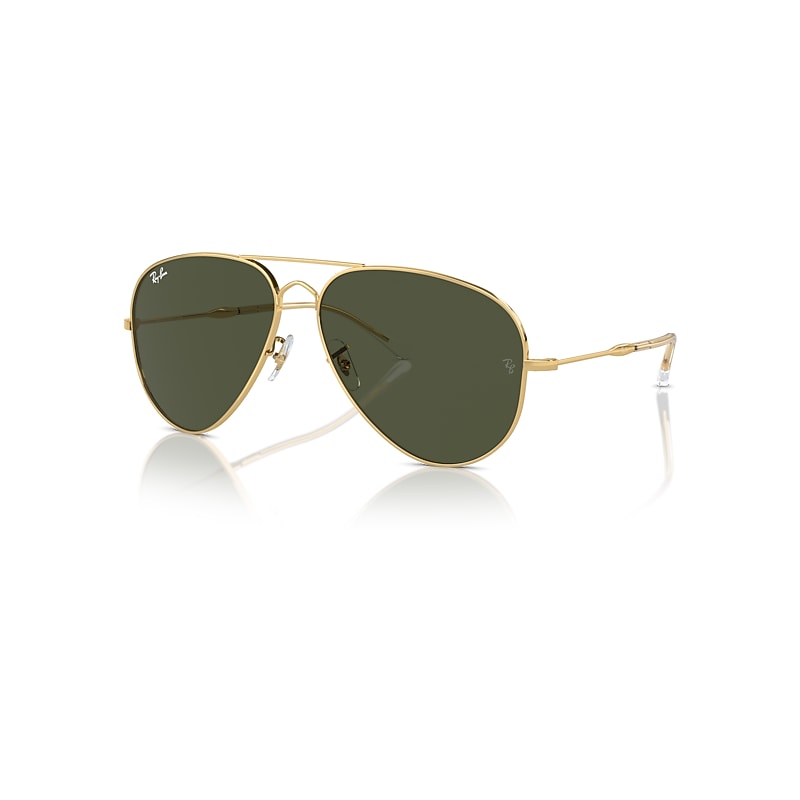 Ray-Ban Sunglasses  Old Aviator - Arista Gold Frame Green Lenses 58-14, RB3825