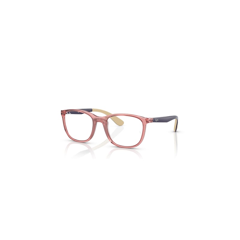 Ray-Ban Eyeglasses Kids Rb1620 Optics Kids - Purple On Rubber Cream Frame Clear Lenses Polarized 48-17, RY1620 - Image 1