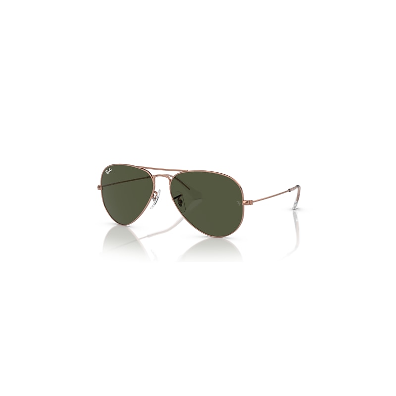 Ray-Ban Sunglasses  Aviator Rose Gold - Rose Gold Frame Green Lenses 62-14, RB3025