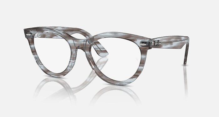 WAYFARER WAY OPTICS Eyeglasses with Striped Transparent Blue and